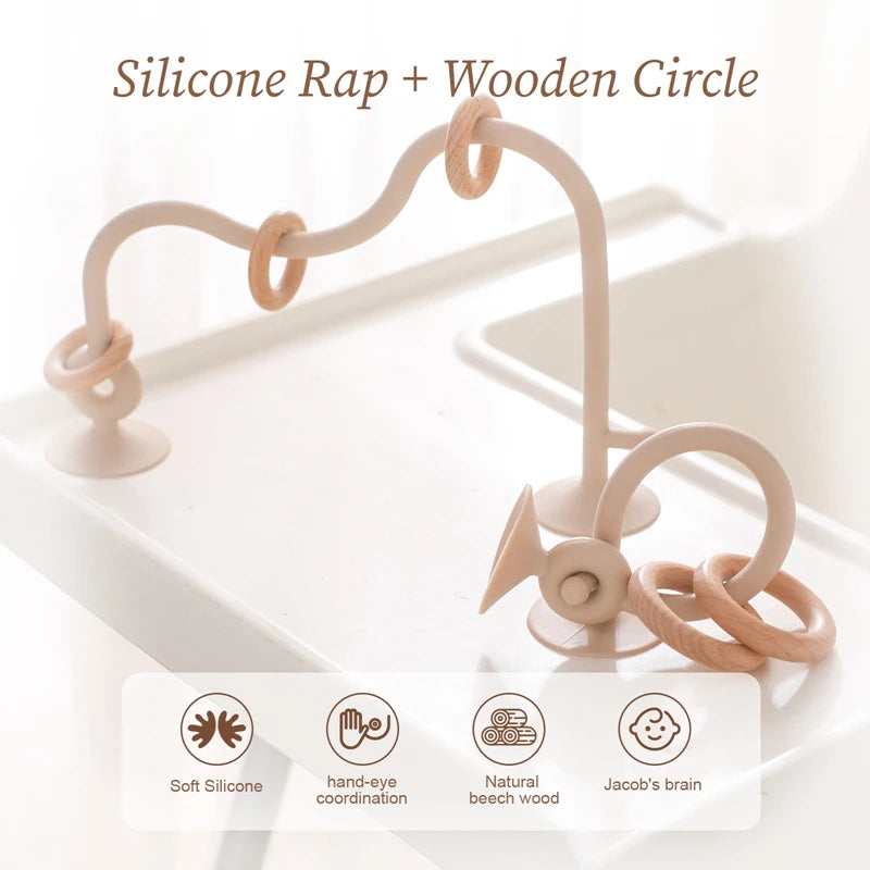Montessori Baby Toy - Silicone Teether & Bead Maze Track
