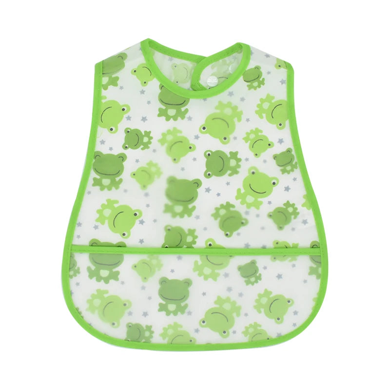 Cute Waterproof Baby Bib – Adjustable EVA Feeding Apron