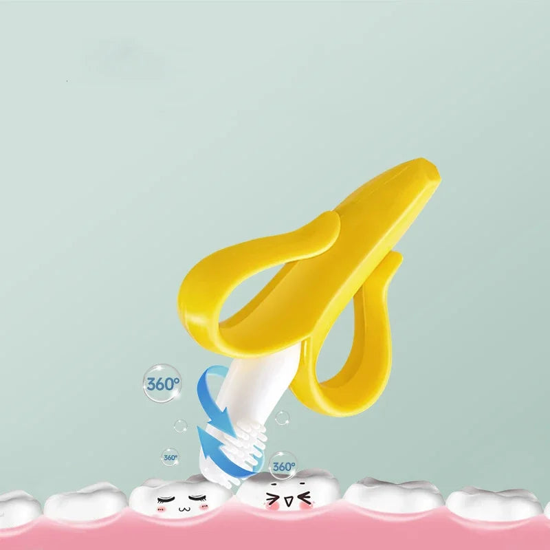 Banana Baby Teether Silicone Toothbrush BPA-Free Chew Toy