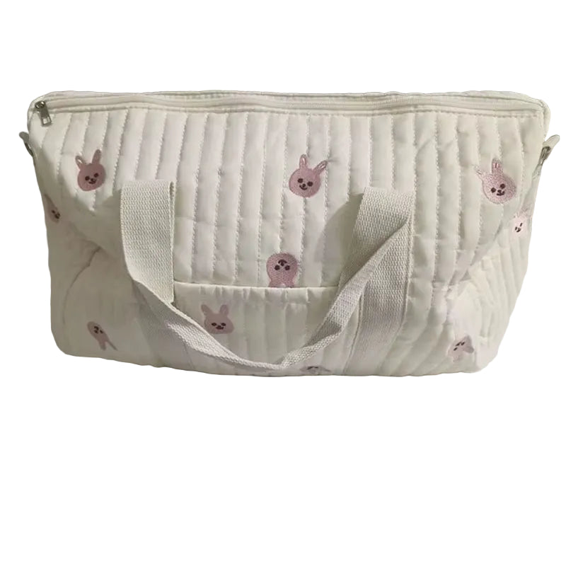 New Embroidered Mom Bag Storage Bag Large Capacity Mommy Travel Bag Fashion Multi-Functional Handbag Lightweight Diagonal
