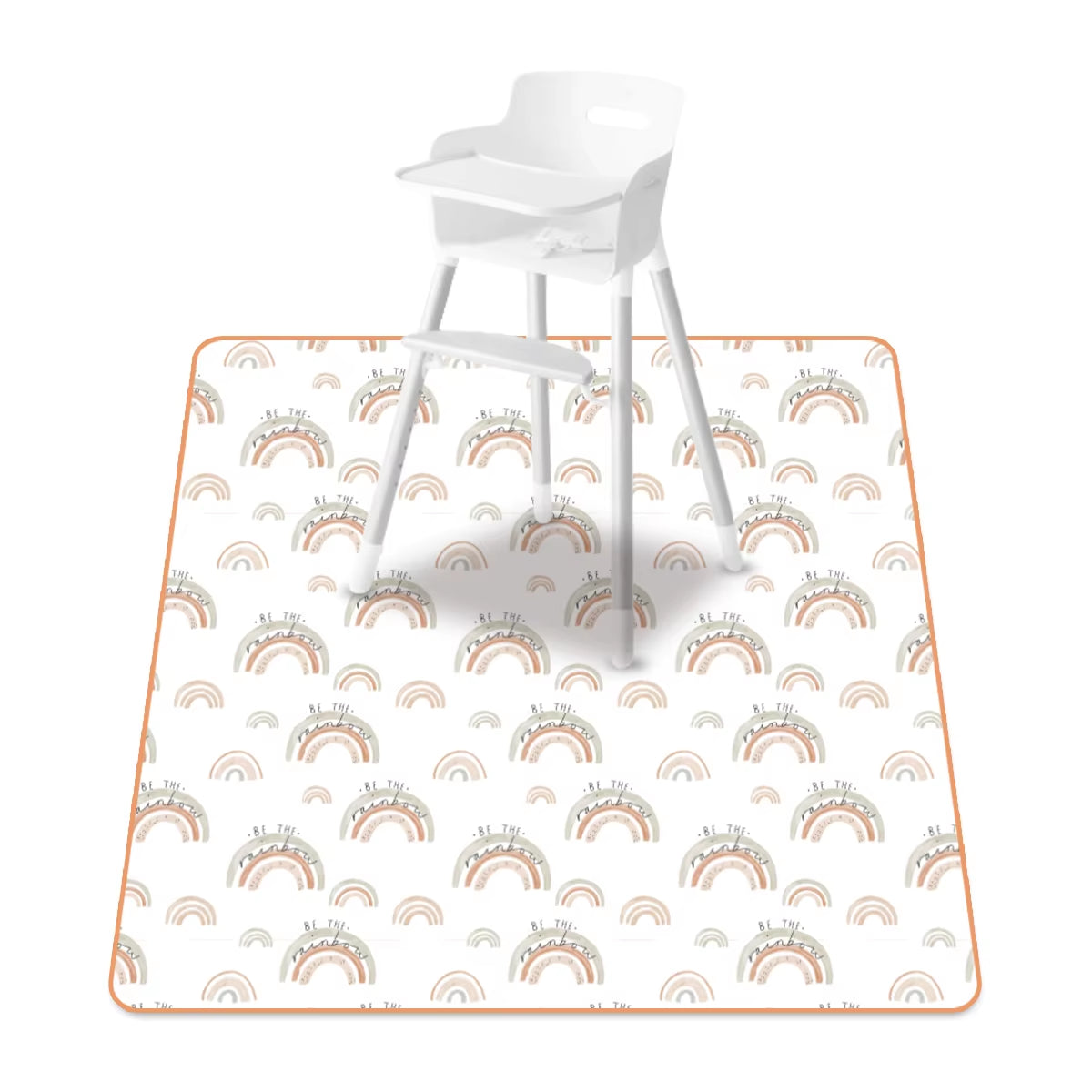 Elinfant 1 Pc Baby High Chair Splat Mat Portable Baby Dining Chair Mat Waterproof Spill Mat Anti-Slip Floor Protector Splash Mat