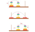 Classic Wooden Puzzle Stack Tower of Hanoi Kid Mathematical Early Educational Toys Parent-Child Interaction Toy with Storage Box