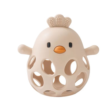 BPA-Free Silicone Hollow Teether & Rattle for 0-12 Months