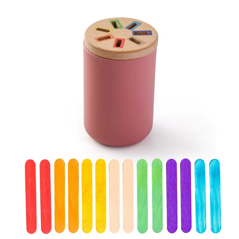 Montessori Silicone Toys Color Sorting Finger Fine Movements Toy Shape Matching Early Educational Sensory Puzzle Toy for Toddler