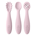 3PCS Baby Silicone Spoon Fork Set, Toddler Feeding Cutlery