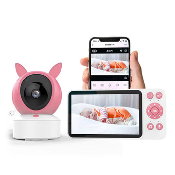 5" Smart WiFi Baby Monitor 1080P Audio/Video, Temp & Motion Alerts