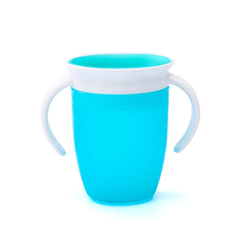 360° Rotatable Baby Drinking Cup with Double Handles & Leakproof Lid