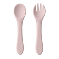 2PCS BPA Free Soft Silicone Spoon Fork Feeding Set Baby Feeding Solid Food Spoon Toddlers Cutlery for Children Tableware