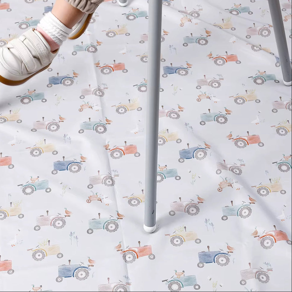 Elinfant 1 Pc Baby High Chair Splat Mat Portable Baby Dining Chair Mat Waterproof Spill Mat Anti-Slip Floor Protector Splash Mat