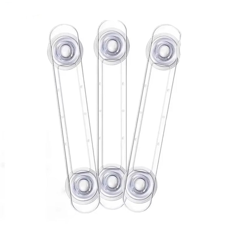 3/5Pcs Multi-Functional Baby Child Safety Lock Drawer Refrigerator Locktransparent Anti-Opening Soft Strap Safety Lock