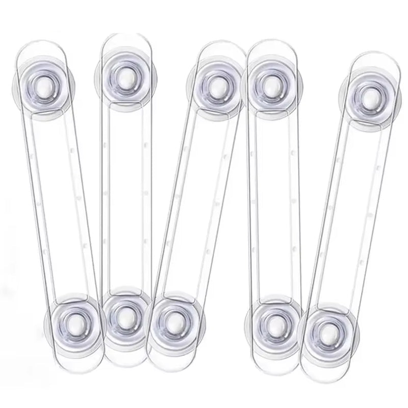 3/5Pcs Multi-Functional Baby Child Safety Lock Drawer Refrigerator Locktransparent Anti-Opening Soft Strap Safety Lock