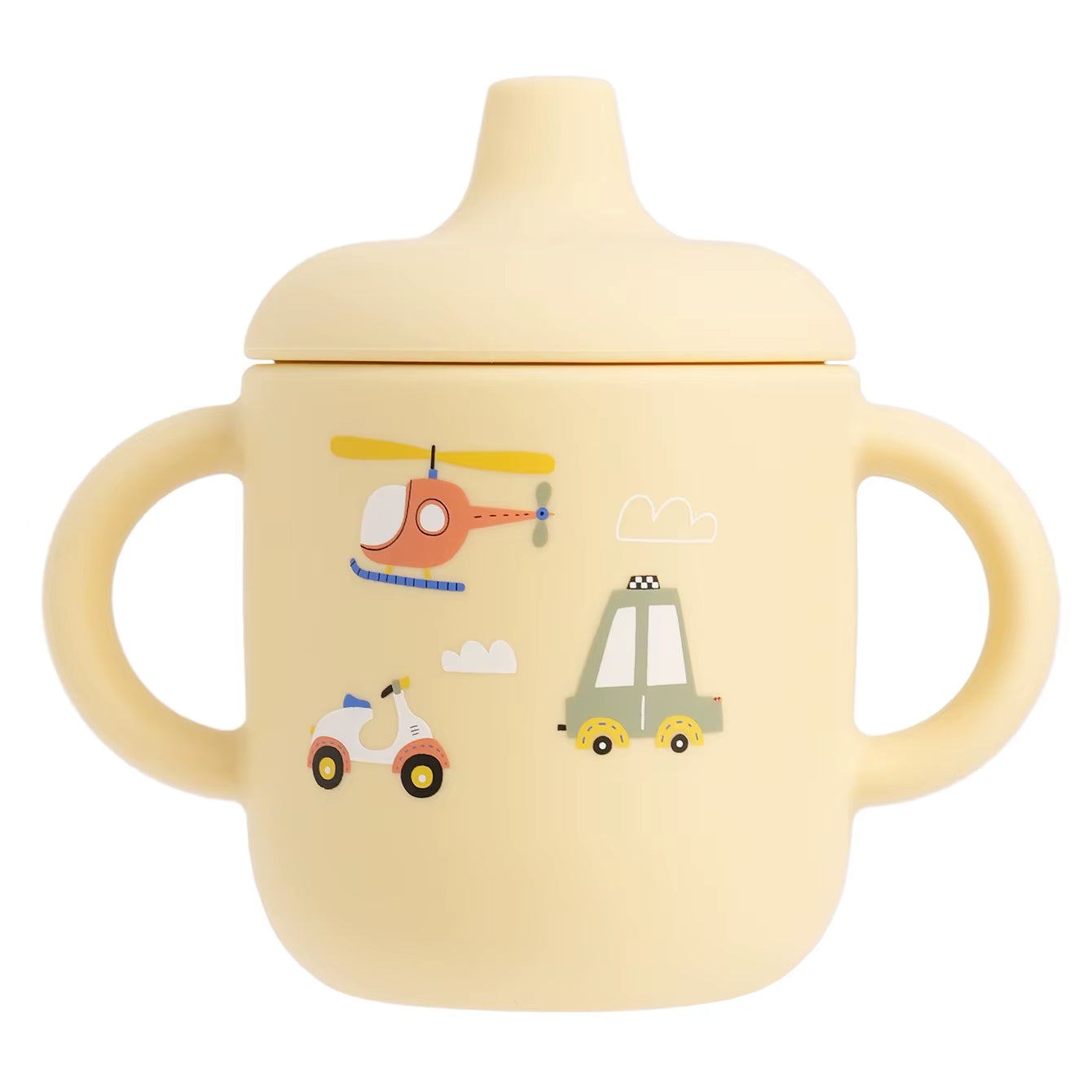 1PCS Cartoon Silicone Baby Feeding Cup BPA Free Leak Proof Training Cup with Handle Travel Friendly Dishwasher Safe Baby Stuff