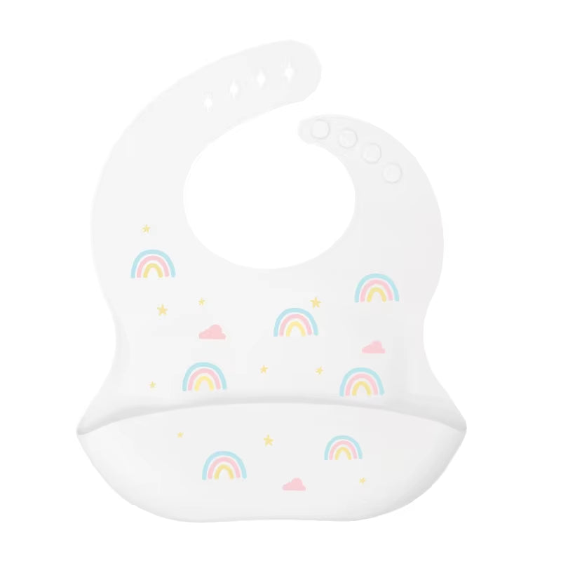 1Pcs Silicone Bibs for Kids Newborn Baby Feeding Tableware Waterproof Baby Bibs for Toddler Feedings Bibs Burp Cloths Baby Stuff