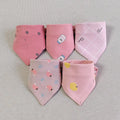 5Pcs Baby Bibs Cotton Bandana Triangle Cartoon Print Towel