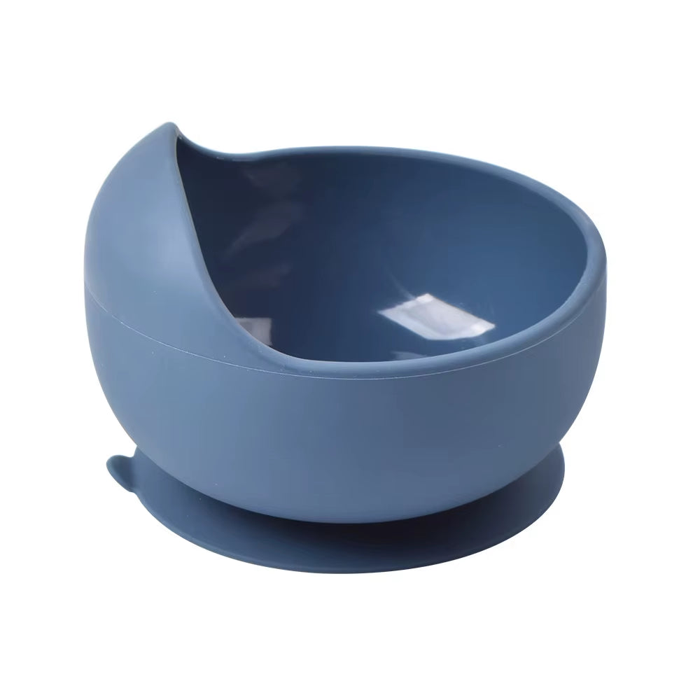 28Colors Baby Silicone Suction Bowls for Kids Waterproof Baby Feeding Tableware Spoon Children Dishes Kitchenware Infant Plates