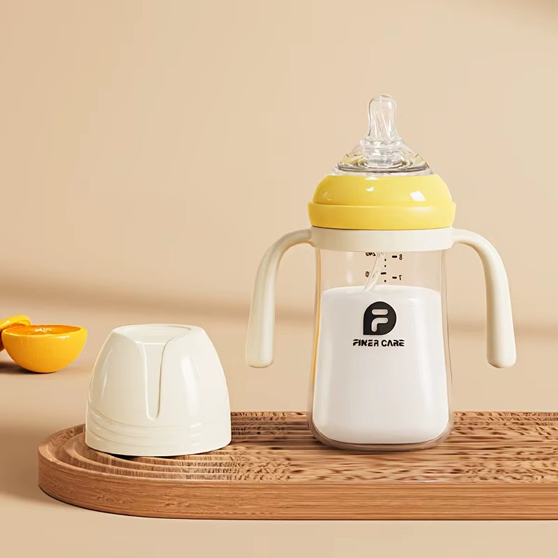 240Ml Baby Bottle, Suitable for Water and Formula, with Handle and Lid, Easy to Hold, Unisex Feeding Bottle - Perfect Gift