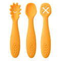 3PCS Baby Silicone Spoon Fork Set, Toddler Feeding Cutlery