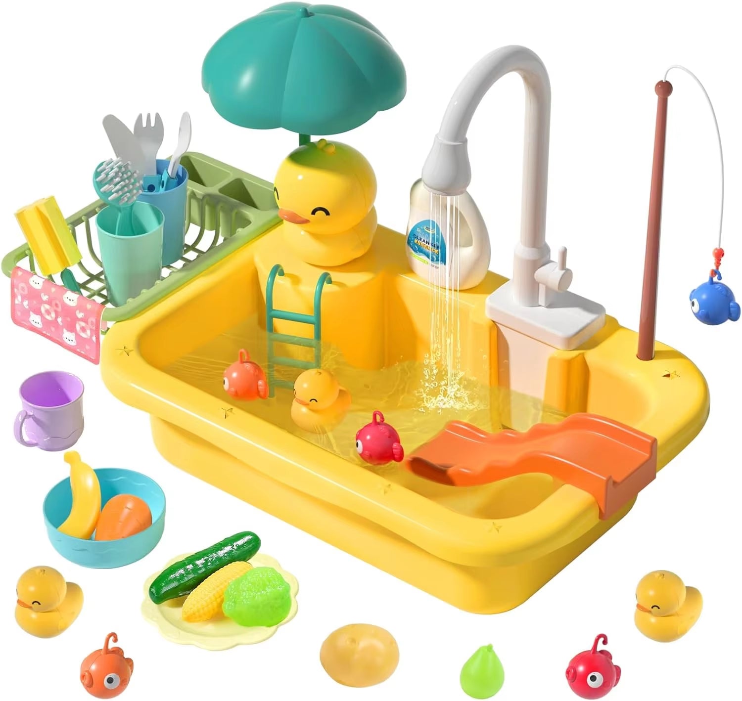 Faucet Kitchen Sink Toy for Water Play & Fishing