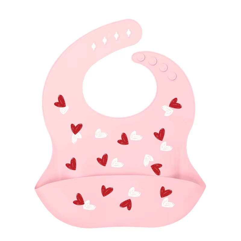 1Pcs Silicone Bibs for Kids Newborn Baby Feeding Tableware Waterproof Baby Bibs for Toddler Feedings Bibs Burp Cloths Baby Stuff