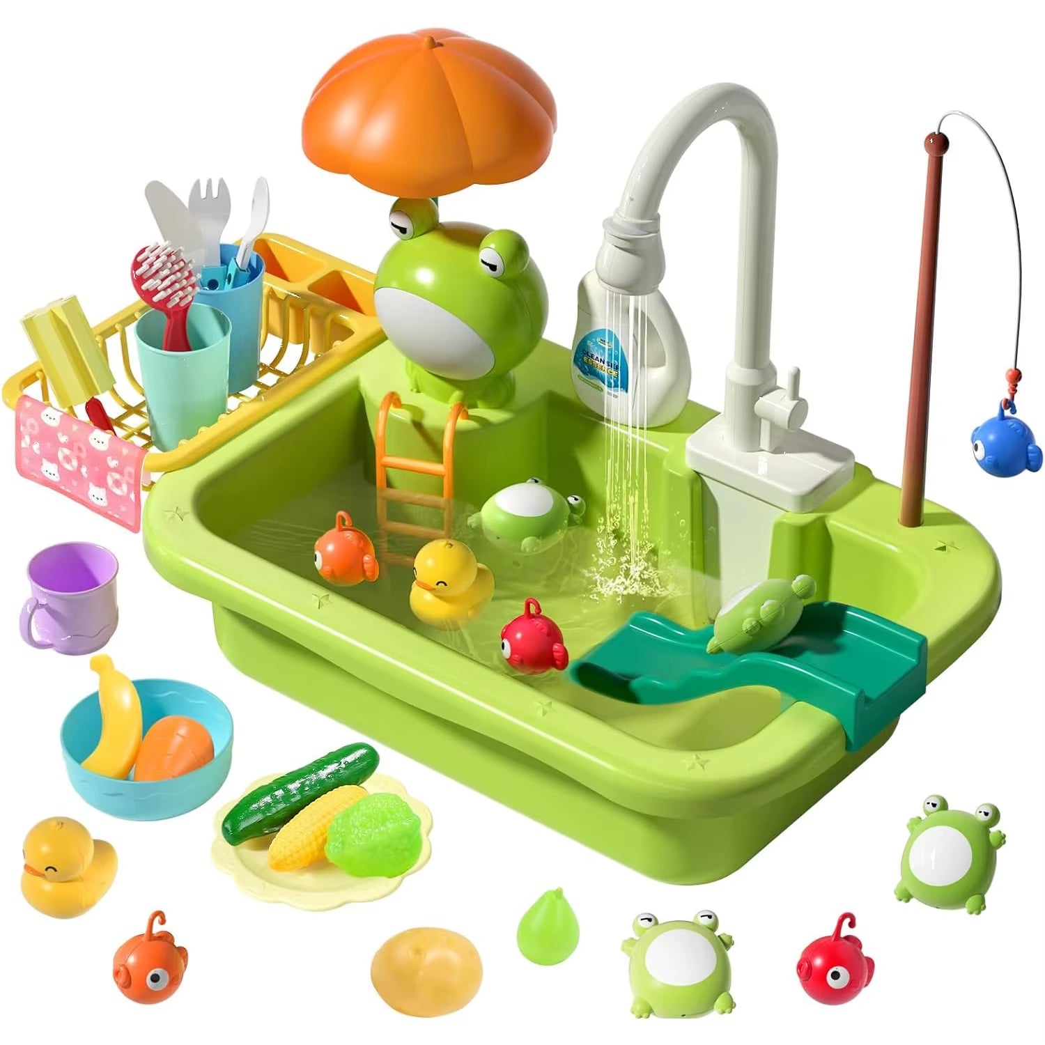 Faucet Kitchen Sink Toy for Water Play & Fishing