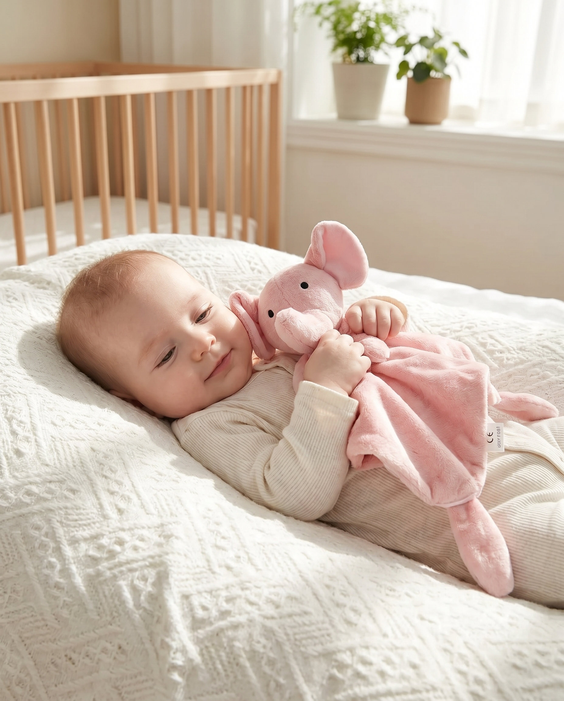 Plush Elephant Baby Comforter – Soft Lovey Security Blanket