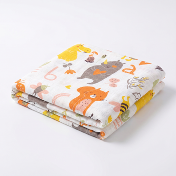 Cotton Muslin Swaddle Blanket – Soft Breathable Newborn Wrap