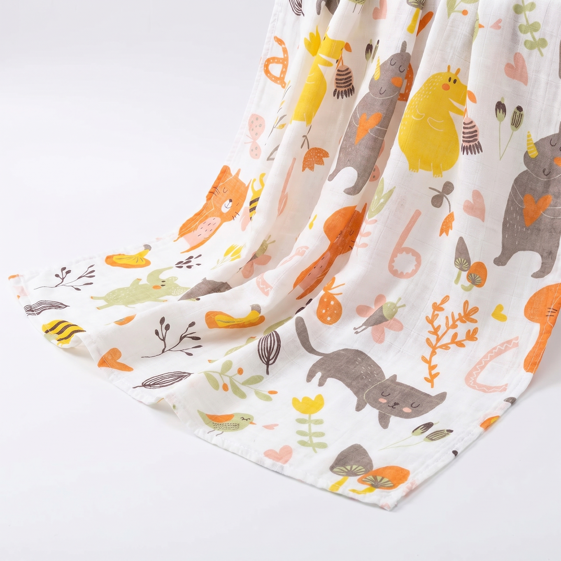 Cotton Muslin Swaddle Blanket – Soft Breathable Newborn Wrap