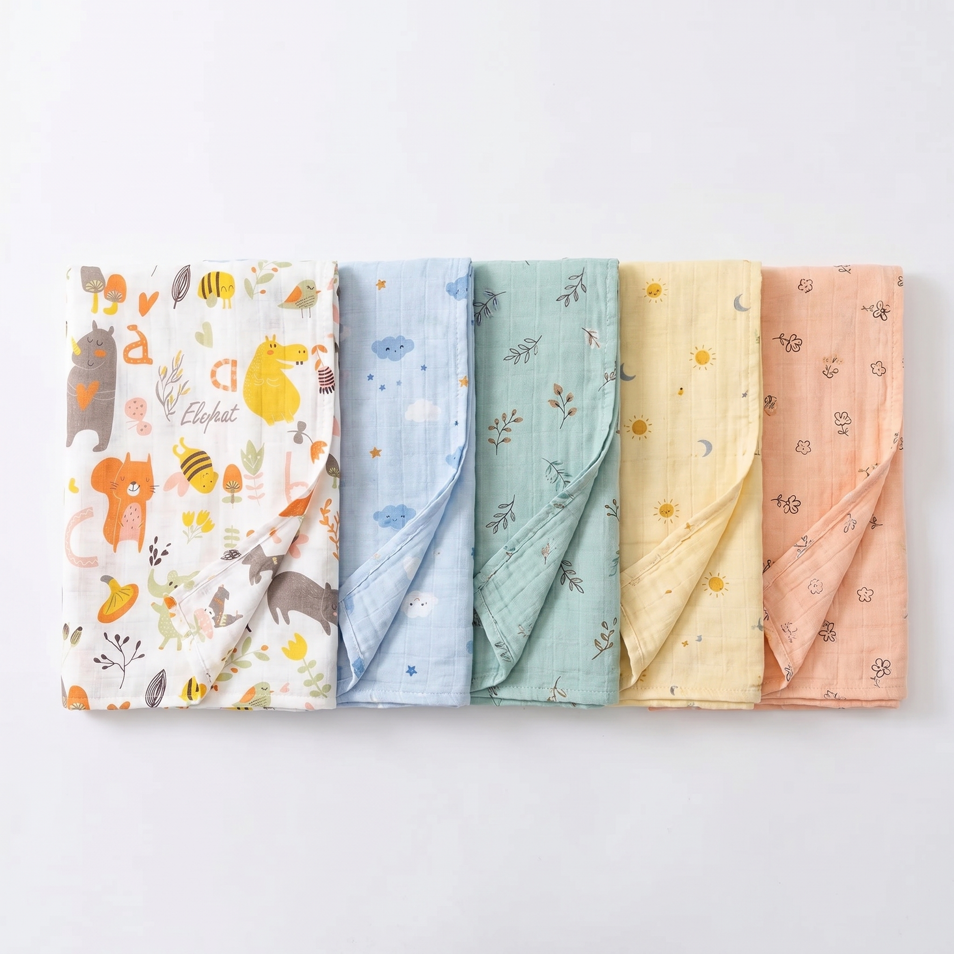 Cotton Muslin Swaddle Blanket – Soft Breathable Newborn Wrap