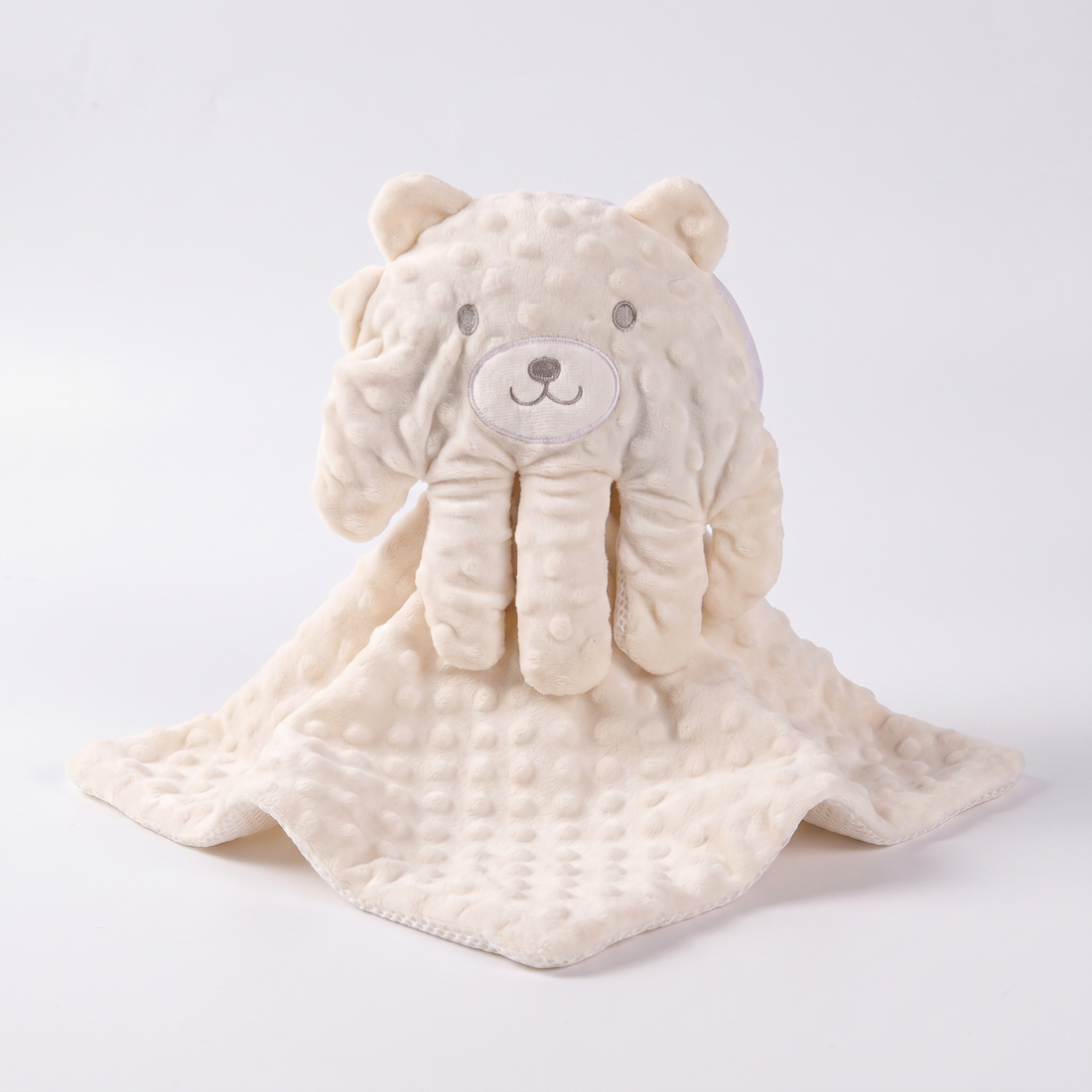 Cartoon Bear Baby Comforter – Soft Lovey Security Blanket