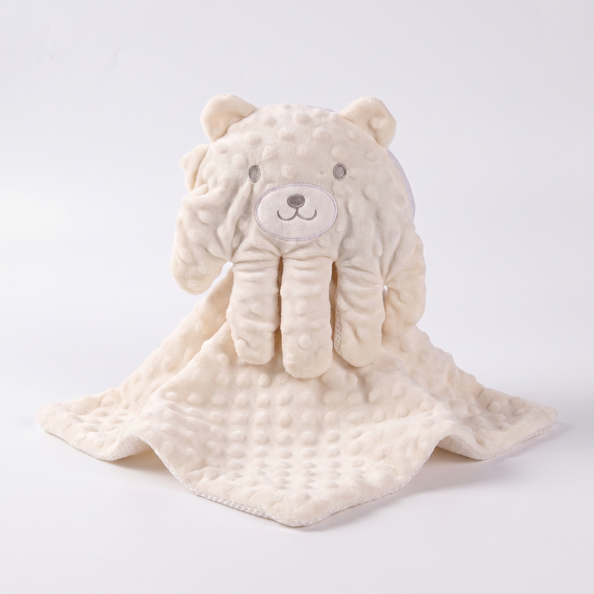 Cartoon Bear Baby Comforter – Soft Lovey Security Blanket
