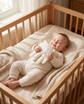 Cartoon Bear Baby Comforter – Soft Lovey Security Blanket