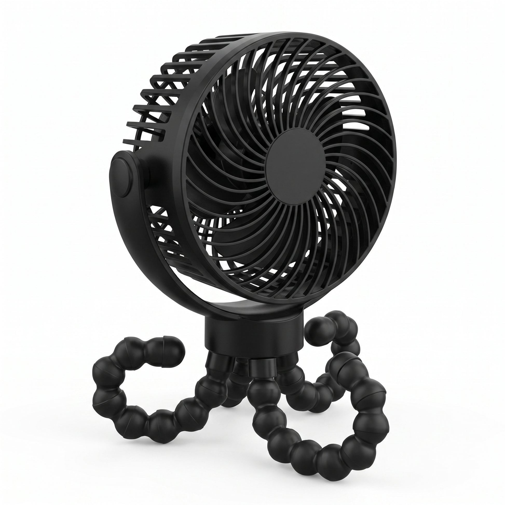 Clip-On Stroller Fan – Rechargeable Flexible Tripod Baby Fan