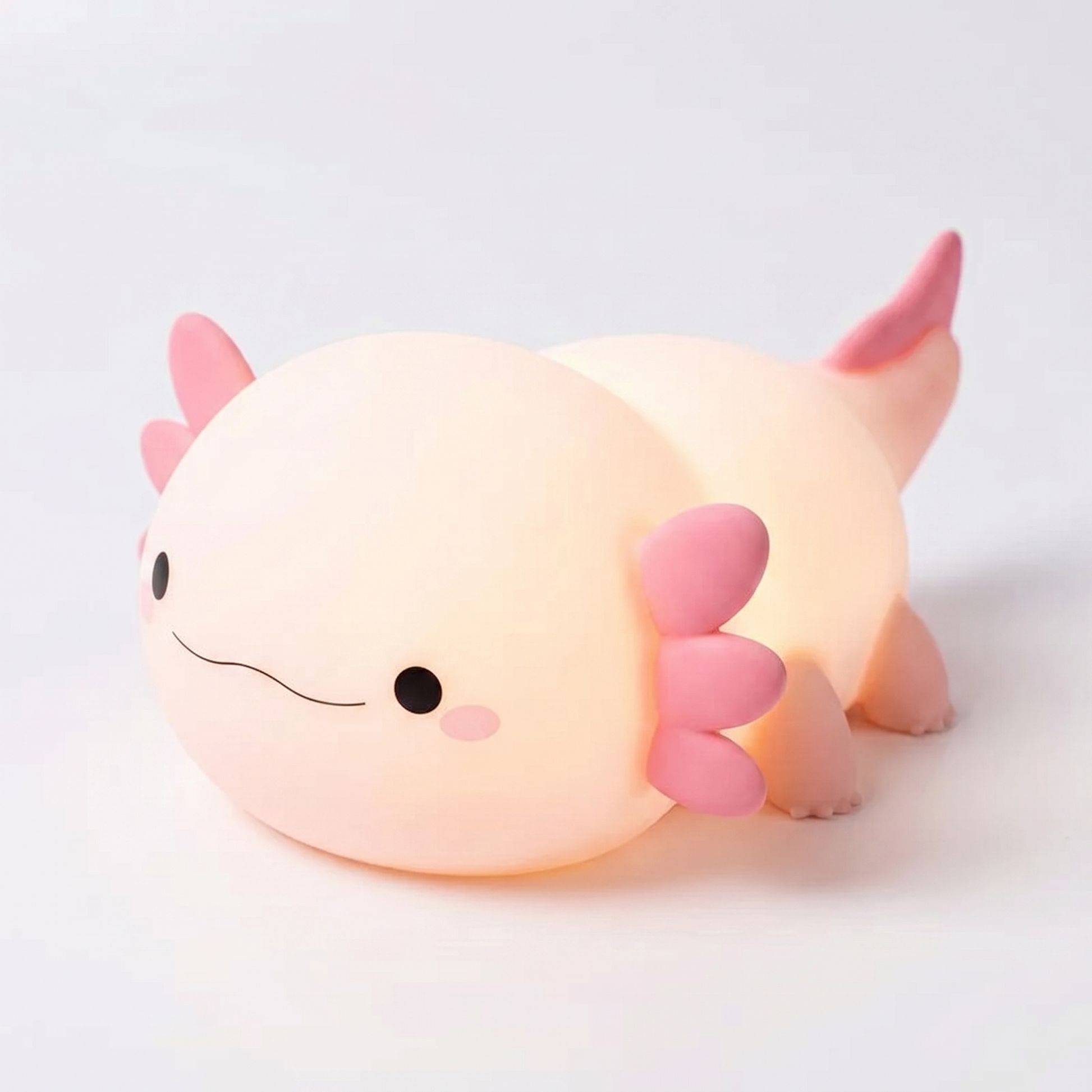 Squishy Axolotl Night Light – Dimmable Silicone Nursery Lamp