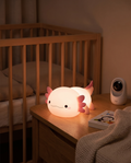 Squishy Axolotl Night Light – Dimmable Silicone Nursery Lamp