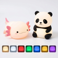 Squishy Axolotl Night Light – Dimmable Silicone Nursery Lamp