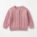 Cable Knit Baby Cardigan – Soft Button-Up Newborn Sweater