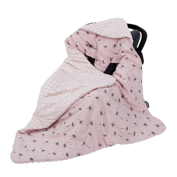 Hooded Newborn Baby Blanket Swaddle for Car Seat 0-3M