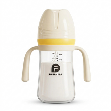240ml Baby Feeding Bottle Easy Hold with Handle and Lid