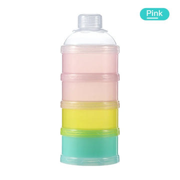 Portable 4-Layer Baby Milk Powder & Snack Storage Box – BPA-Free PP